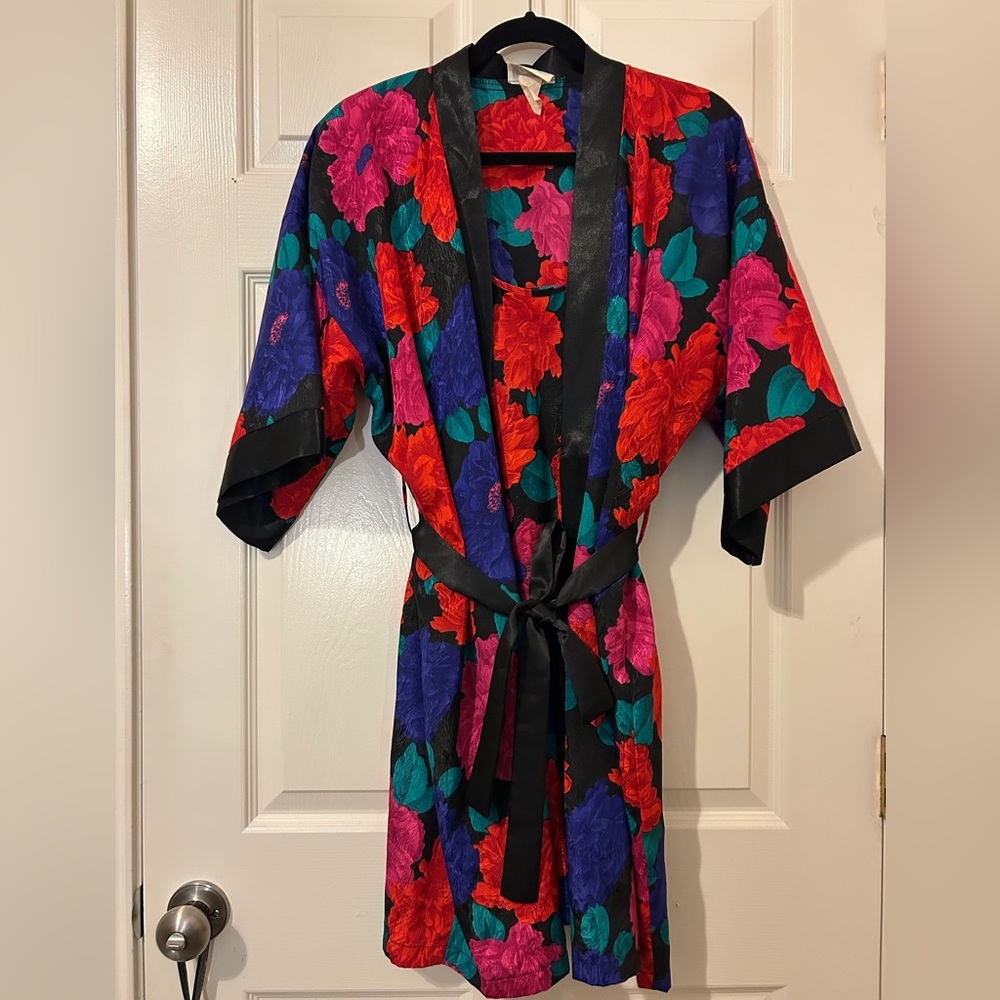 Vintage Robe nightgown slip floral set